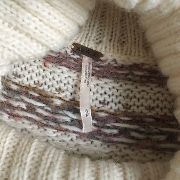 Free People Snow Bunny sweater cowl S fair isle - Picture 4 of 4